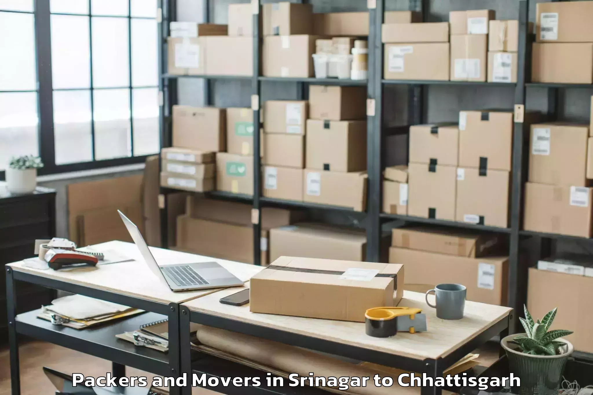 Hassle-Free Srinagar to Bastanar Packers And Movers